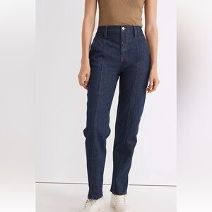 Madewell Dark Indigo High-Rise Straight Jeans